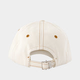 Tobacco Ami De Coeur Cap - AMI Paris - Cotton - White