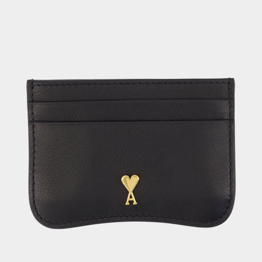 Paris Paris Cardholder - AMI Paris - Leather - Black