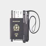 Passport Holder - Balenciaga - Leather - Black