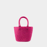 Le Cagole Panier M Shoulder Bag - Balenciaga - Nylon - Pink