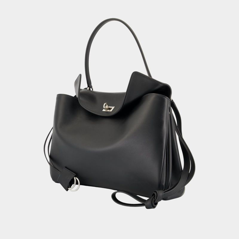 Rodeo Top Handle Medium Purse - Balenciaga - Leather - Black