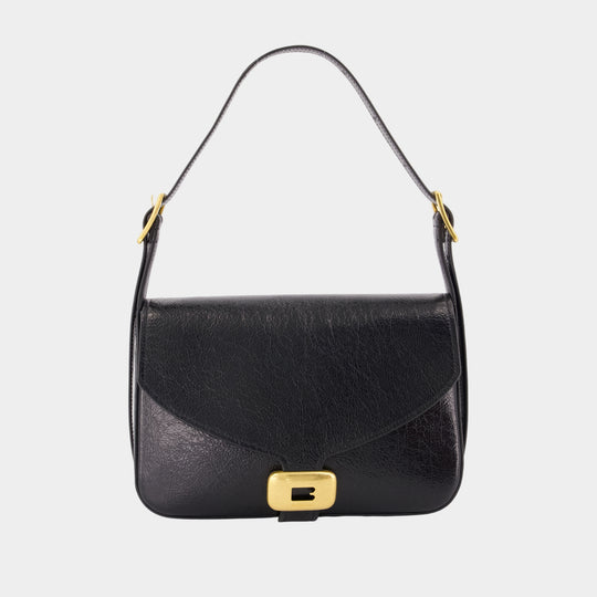 Clicca M Shoulder Bag - Balenciaga - Leather - Black