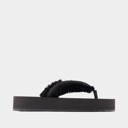 Jet Lag Micro Sandals – Balenciaga – Satin – Black