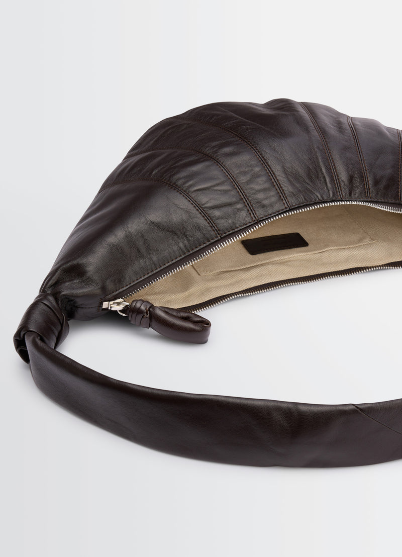 Medium Croissant Bag - Lemaire - Leather - Dark Chocolate