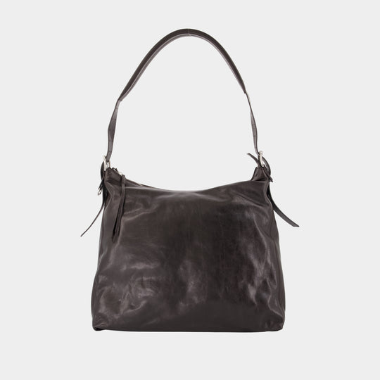 Belted Hobo Shoulder Bag - Lemaire - Canvas - Brown