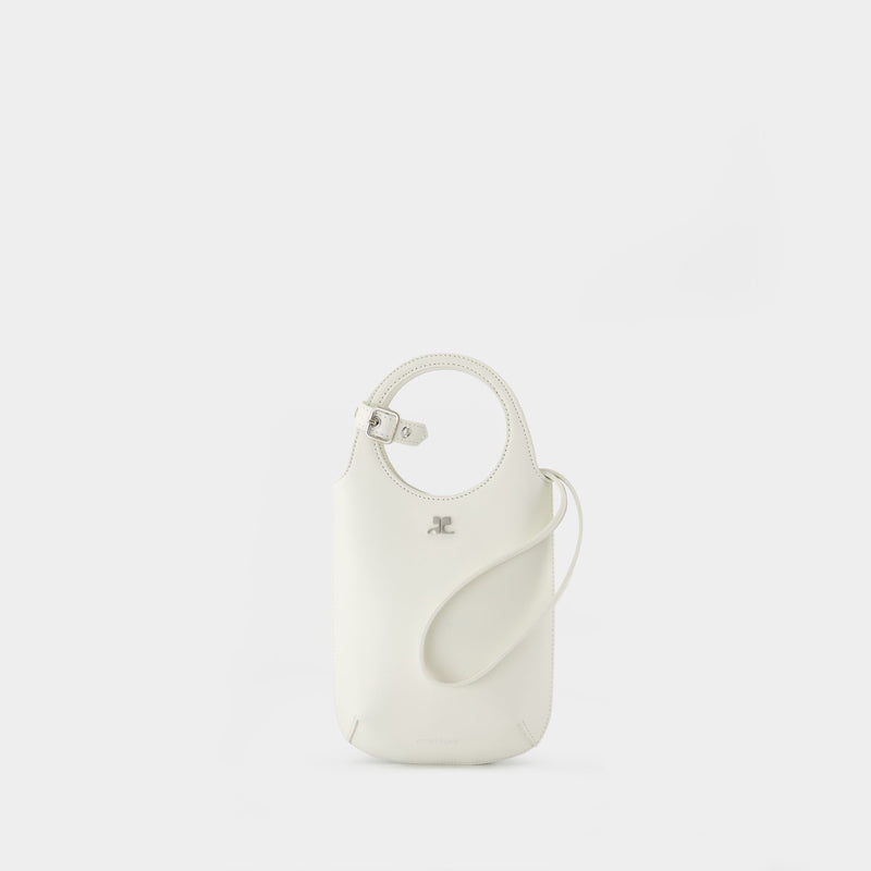 Slim Holy Purse - Courreges - Leather - White