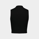Mockneck T-Shirt - Courreges - Cotton - Black
