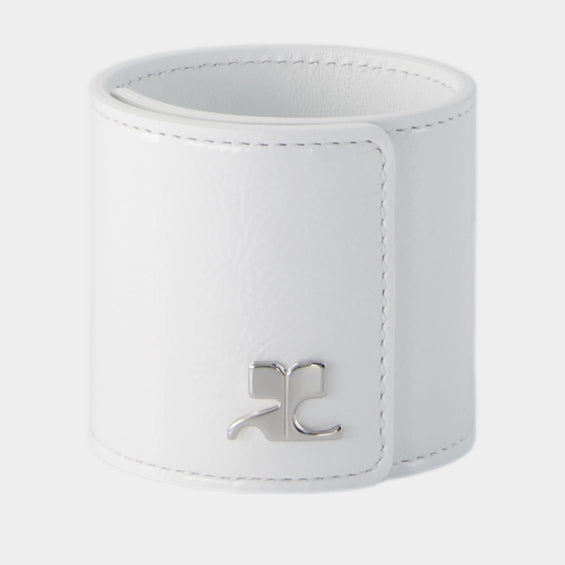 Slap Bracelet - Courreges - Leather - White