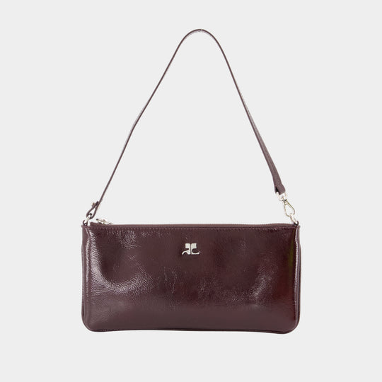 Ac Shoulder Bag - Courreges - Leather - Burgundy