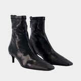 Toe Cap Ankle Boots - Courreges - Leather - Black