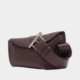 T-Bar Sling Crossbody - Alexander McQueen - Leather - Burgundy