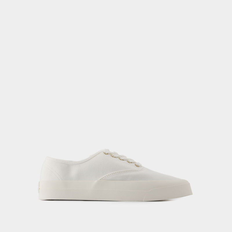 Lace Up Sneakers - Maison Kitsune - Cotton - White