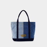 Fox Head Medium Shopper Bag - Maison Kitsune - Denim - Blue