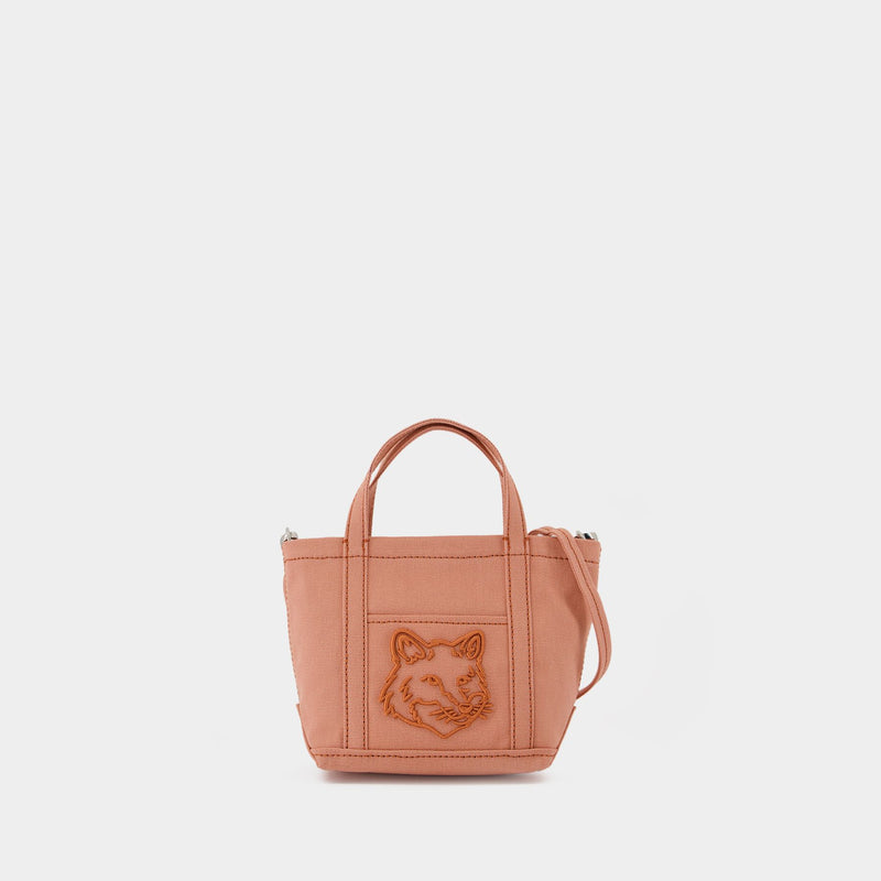 Fox Head Mini Shopper Bag - Maison Kitsune - Cotton - Pink