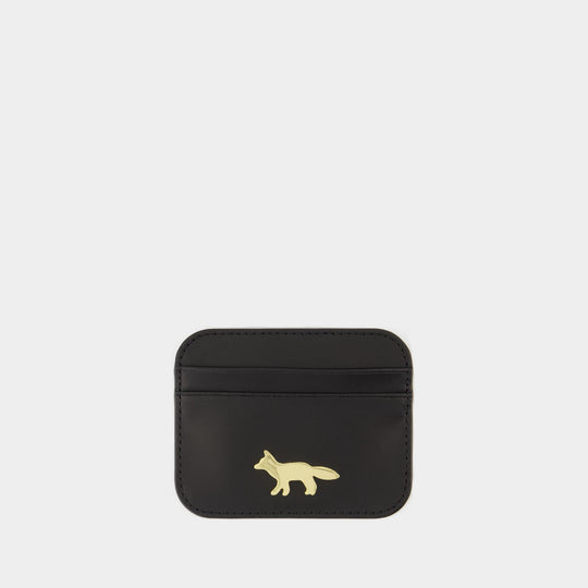 Edie Card case - Maison Kitsune - Leather - Black