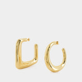 Les Grandes Creoles Ovalo Earrings - Jacquemus - Metal - Gold