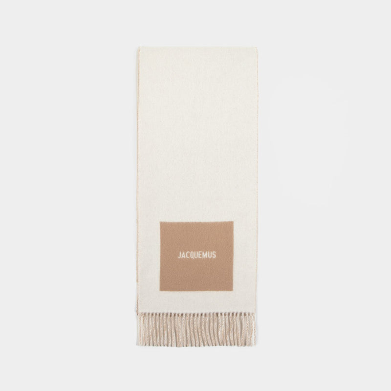 L'écharpe Rond Carre Scarf - Jacquemus - Wool - Beige