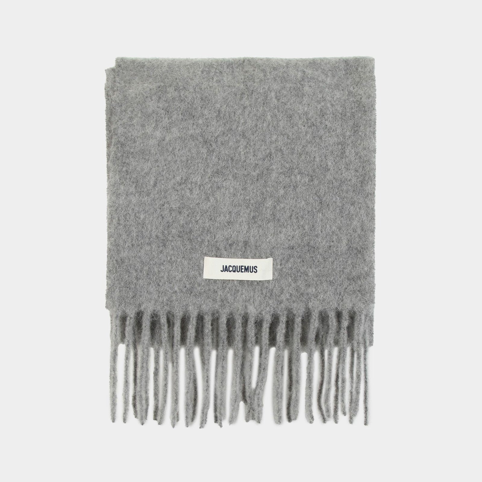 L'ECHARPE CARRO jacquemus ジャックムス Jacquemus L'echarpe Carro Knitted Scarf - Off White - One Size