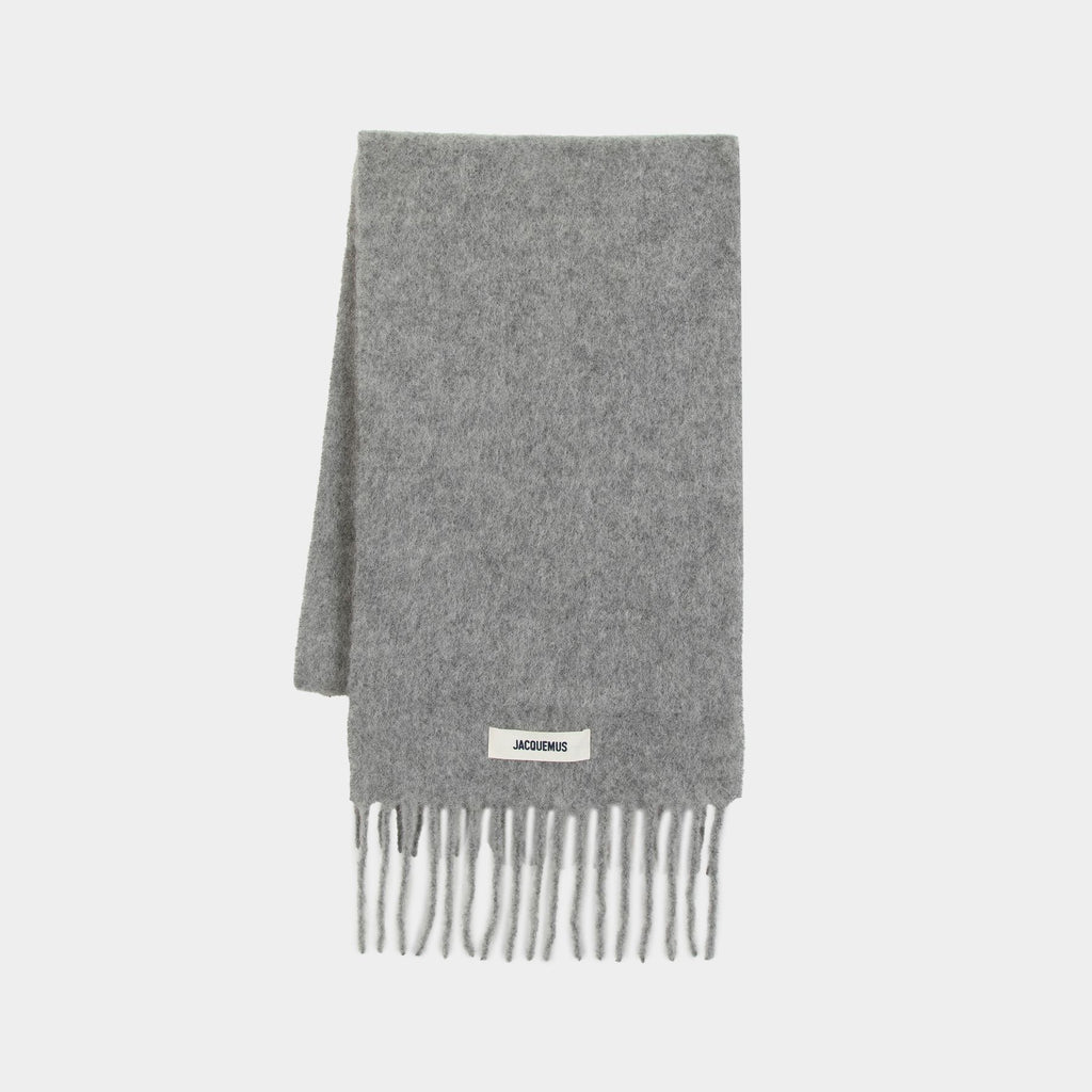 L'ECHARPE CARRO jacquemus ジャックムス L'echarpe Carro Scarf - Jacquemus - Wool - Grey