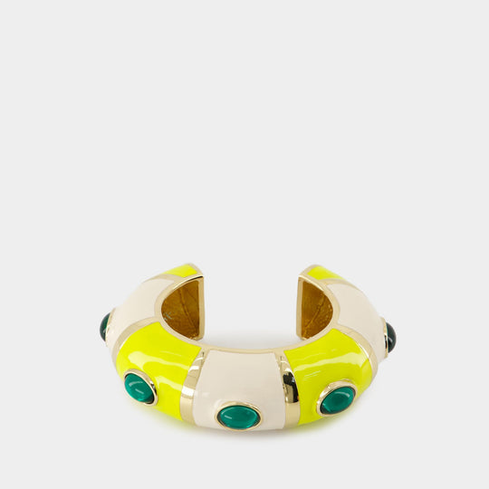 Le Bracelet Rayures - Jacquemus - Metal - White/Yellow