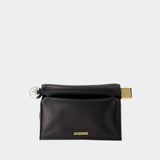 La Pochette Rond Carré - Jacquemus - Leather - Black