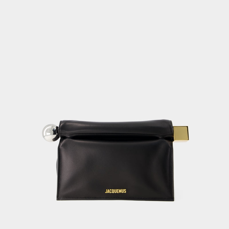 La Pochette Rond Carré - Jacquemus - Leather - Black