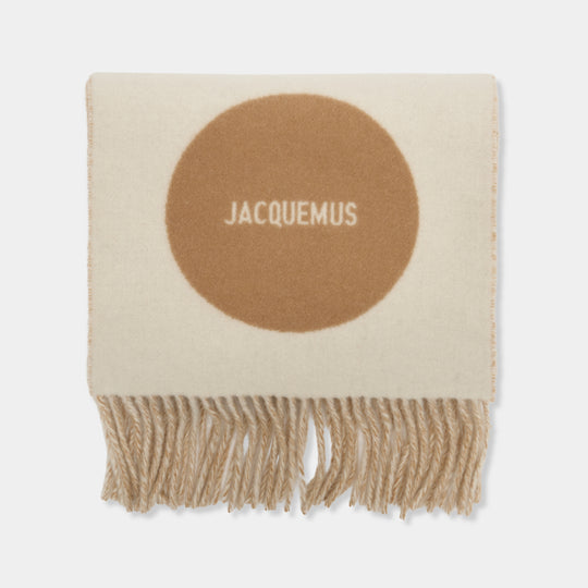 L'écharpe Rond Carré - Jacquemus - Wool - Beige