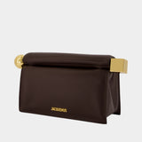 La Pochette Rond Carre - Jacquemus - Leather - Brown