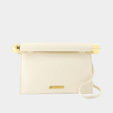 Le Sac Rond Carre - Jacquemus - Leather - Ivory