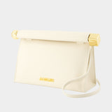 Le Sac Rond Carre - Jacquemus - Leather - Ivory
