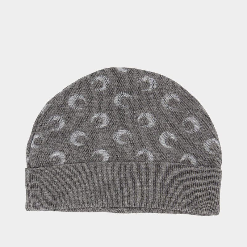 Moon Jacquard Beanie - Marine Serre - Wool - Grey