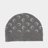 Moon Jacquard Beanie - Marine Serre - Wool - Grey