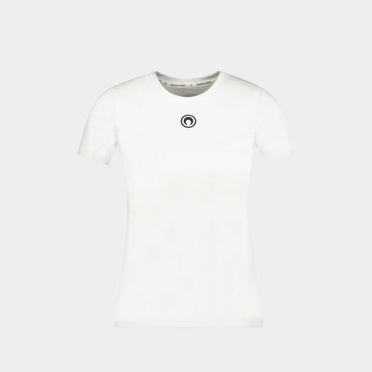 Moon Logo Baby Fit T-Shirt - Marine Serre - Cotton - White