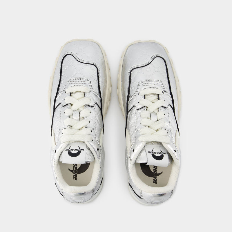 Sneakers Rise - Marine Serre - Leather - Silver