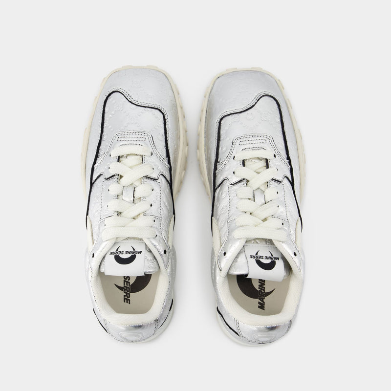 Ms Rise Sneakers - Marine Serre - Leather - Silver