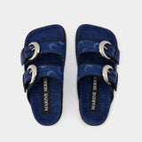 Deadstock Ms Ground Sandals - Marine Serre - Rubber - Blue Laser