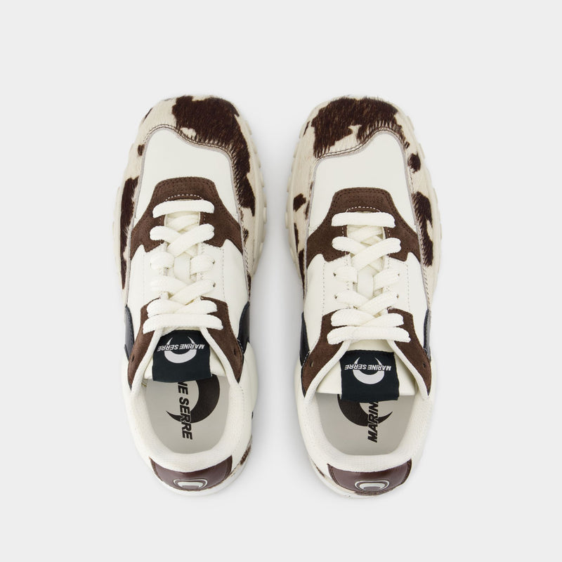 Sneakers Rise - Marine Serre - Leather - Brown