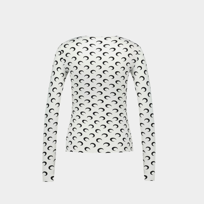Moon Jersey Second Skin T-Shirt - Marine Serre - Synthetic - White
