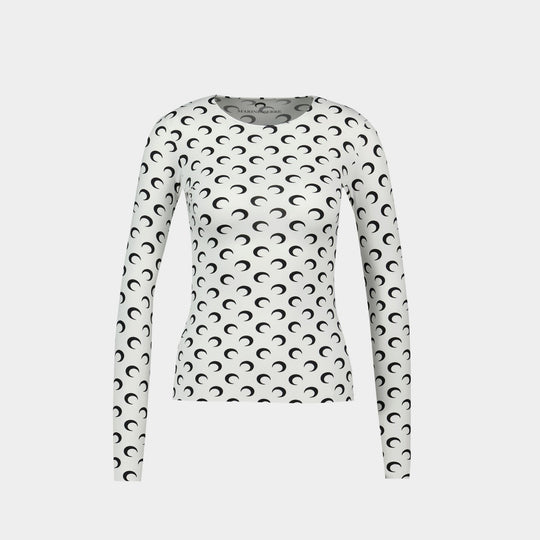 Moon Jersey Second Skin T-Shirt - Marine Serre - Synthetic - White