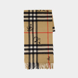 Mu 168x30 Giant Check P Scarf - Burberry - Cashmere - Beige