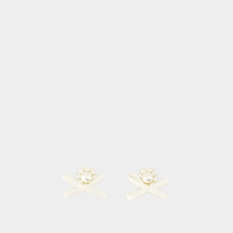 Petite Daisy Earrings - Simone Rocha - Synthetic - White