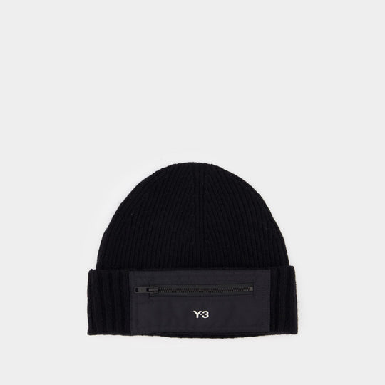 Beanie - Y-3 - Wool - Black