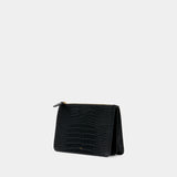 Threefold Clutch - TOTEME - Leather - Black