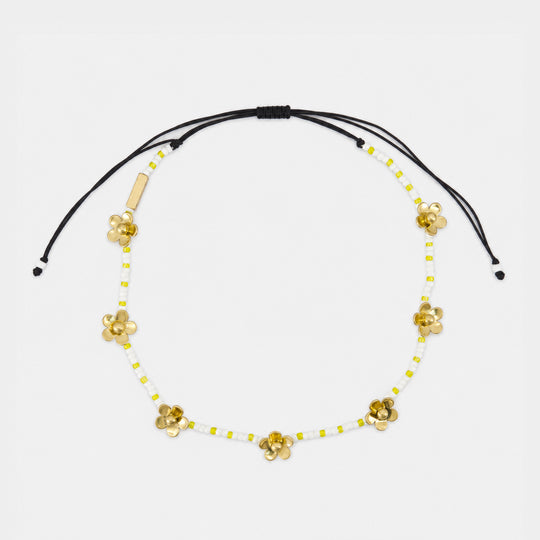 Daisy Beaded Station Necklace - Marc Jacobs - Metal - Gold