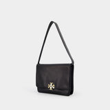 Charlie Large Shoulder Bag - Tory Burch - Leather - Black