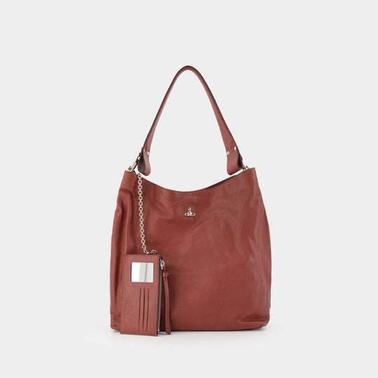 Lottie Large Shoulder Bag - Vivienne Westwood - Leather - Brown