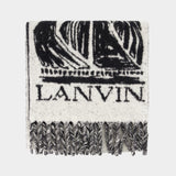 Fluffy Mere Et L'enfant Scarf - Lanvin - Wool - White