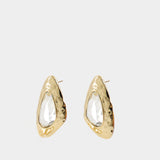 Hammered Earrings - SELF PORTRAIT - Metal - Gold