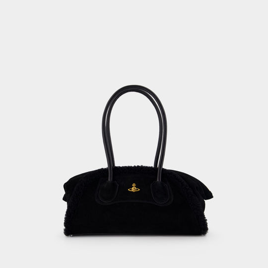 Shirley Small Shoulder Bag - Vivienne Westwood - Shearling - Black