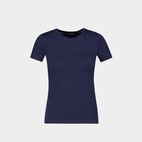 Moon Ss Baby T-Shirt - Marine Serre - Cotton - Blue